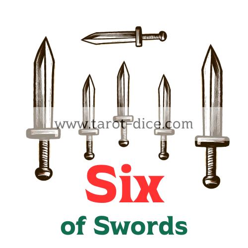 tarot dice Six of Swords